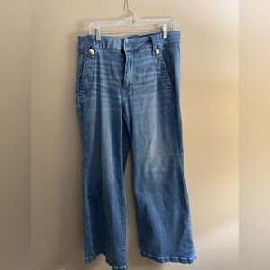 White House Black Market Blue Flare Jeans